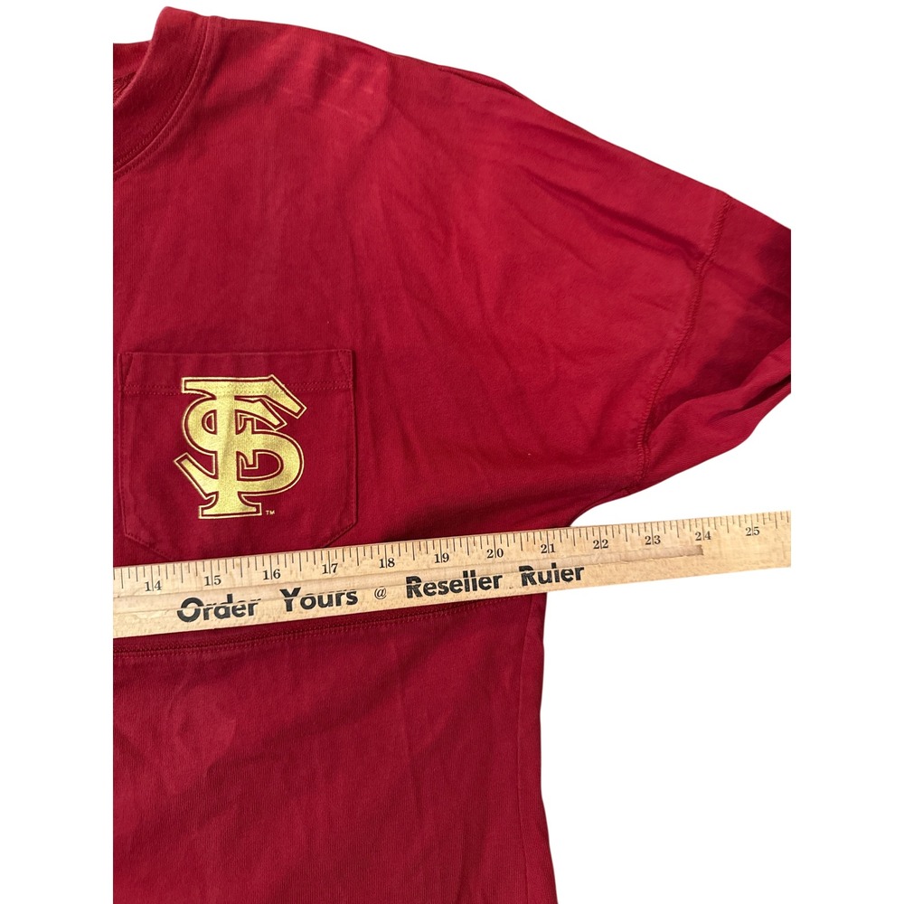 PINK Victoria's Secret FSU Spirit Jersey Women Small Red Sequin Logo - Picture 4 of 5